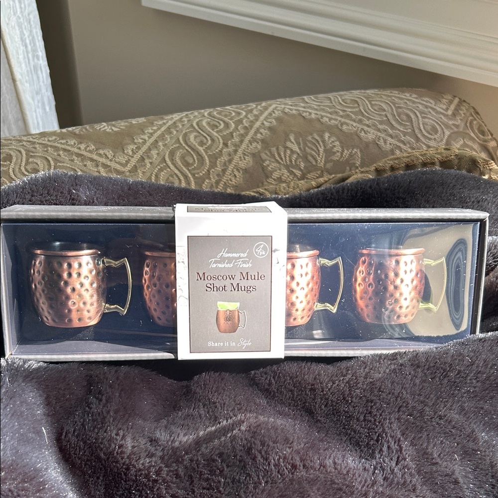 Moscow Mule Shot Mugs - Copper Finish (Set of 4)